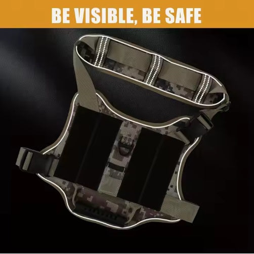 Tactical Service Dog Harness With Control Handle No Pulling Adjustable Reflective Pet Vest Harness Easy Walking Training
