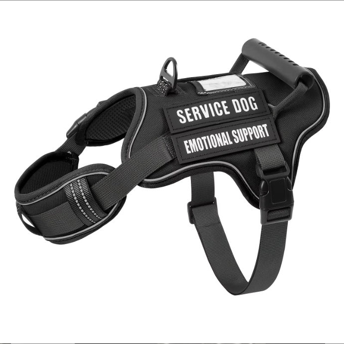 Tactical Service Dog Harness With Control Handle No Pulling Adjustable Reflective Pet Vest Harness Easy Walking Training
